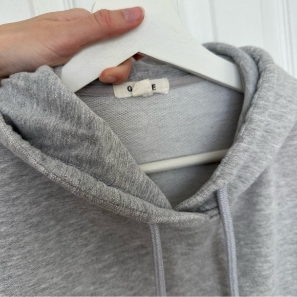 GARAGE | Cropped Gray Hoodie Sweatshirt - Picture 5 of 7